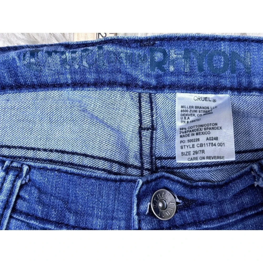 Cruel‎ Girl Rhyon Jeans Womens 29 Cactus Embroidered Boyfriend Western Cropped